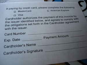 Payment slip